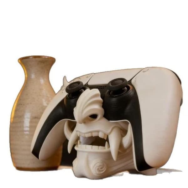 Peliohjaimen jalusta Ghost Mask -kahvan pidikkeelle pöytäkäyttöön A2