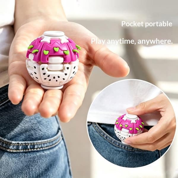Durianformet 3D-printet kugle roterende kugle antistress fidget O A3
