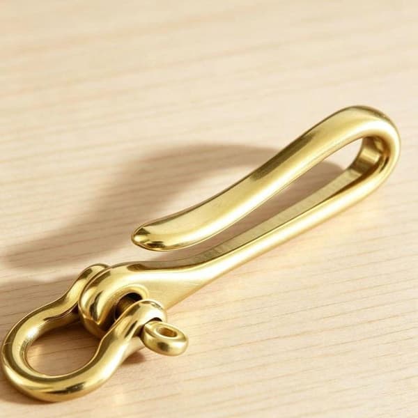 Bælte U Krog Messing Nøglering Fob Clip Retro Vintage Nøglering Væg M