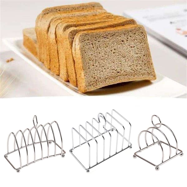 Rustfrit stål skiver toaststativ servering spisebordsholder B C2