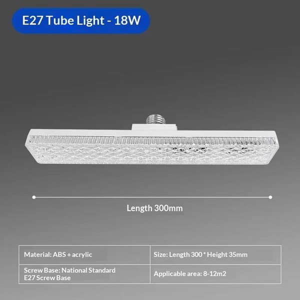LED E27 Krystallstripepære Supersterk Høy Lumen Lang Pa 20CM 15W