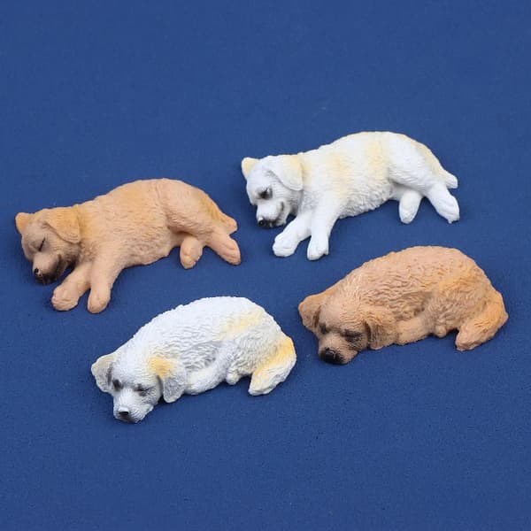 Kawaii sovende Shiba Inu-modell e harpiks sovende valp bil dashbord A2