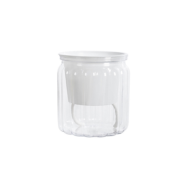 Runda självvattnande blomkrukor Hydroponics er självabsorberande W Transparent