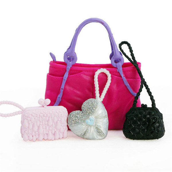 4 stk e Mini Mix Styles og Farge Doll Bags Leketøy For Tilbehør