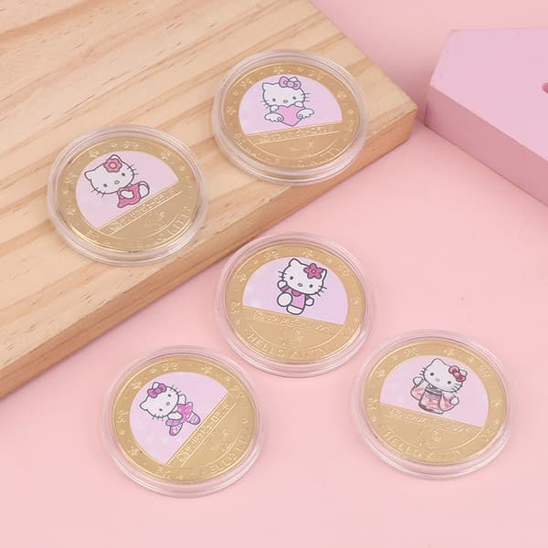 Sanrio Q Figurals Hello Kitty Erindringsmønter Anime Action A