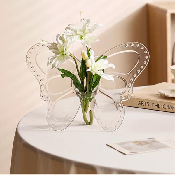 Fjäril Akryl Vas Hem Vardagsrum Bord Blomsterarrangör