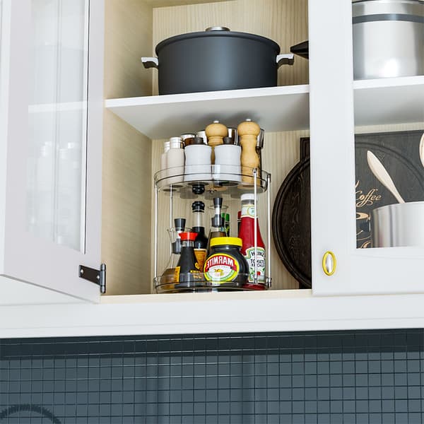 Roterende Krydderihylde Multifunktionel Opbevaringsdrejeskive Organizer Fo 1 Layer