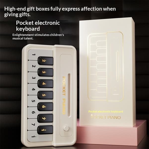 1 Set Bärbart Digitalt Tangentbord med 15 Tangenter för Barn Mini Elektronisk A2