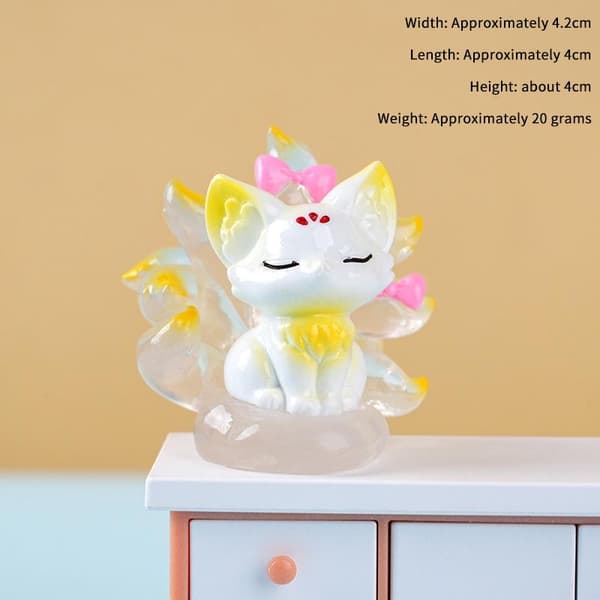 e Nine Tailed Fox Blind Box Figurer Transparent Design För De A5