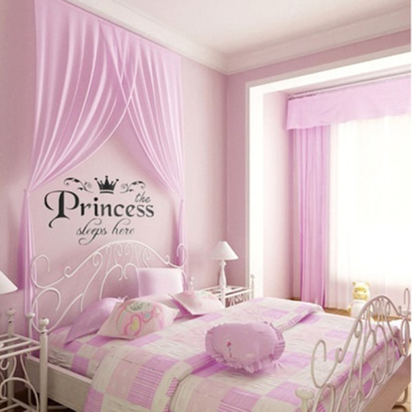 DIY flyttbare prinsesse sover veggklistremerker kunst vinyl dekaler ho
