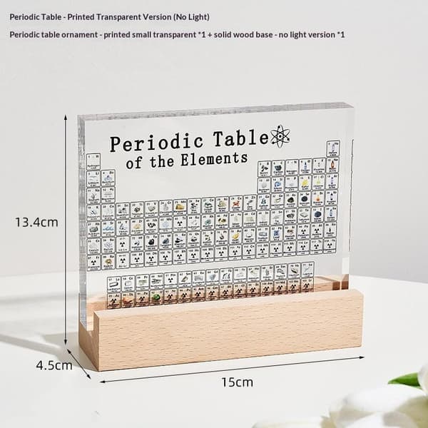 Akryl Periodisk Tabel Figurer Mendeleev Udskrivning Element Per B