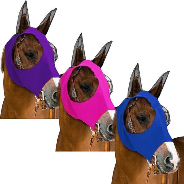 1 stk Anti-fluenett Hestemaske Hestemaske Stretch Bug Eye Hest A3