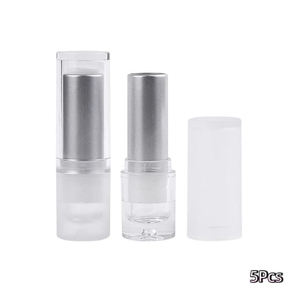 1/2/5 stk. tomme matte læbestiftrør 12,1 mm DIY plastik læbepomade 5Pcs