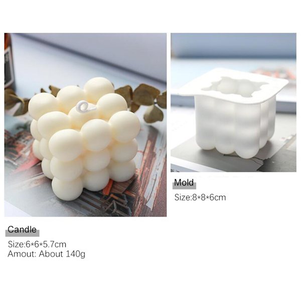 3D silikoneform DIY sojavoks lysform