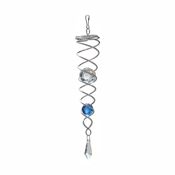 Sun Catcher Wind Spinner Dekorativ Spiral Spiral Wind Spinner Light blue