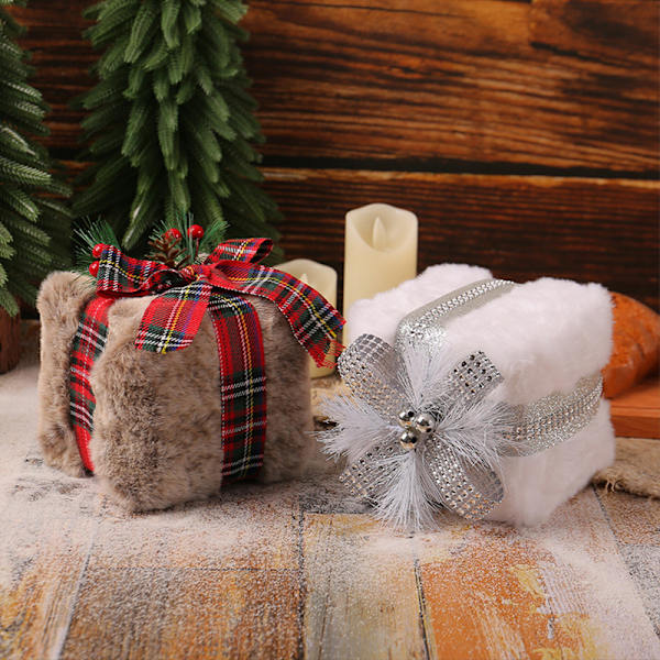 Färgglada Miniatyrgåvor Box Ornament Julcharm Miniatyr G White