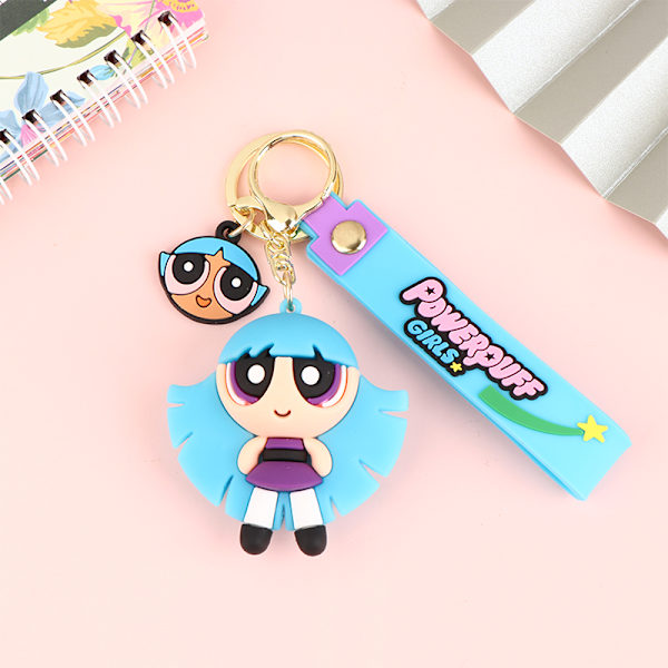 Luova sarjakuva-anime-avaimenperä Tehotytöt Doll Car Key Sc Blue