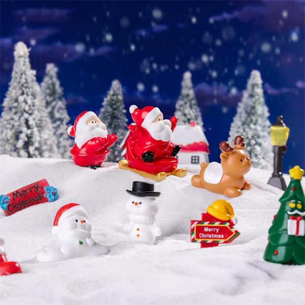 Julgranspynt DIY Fest Dekoration e Tomte Älg Snögubbe A9