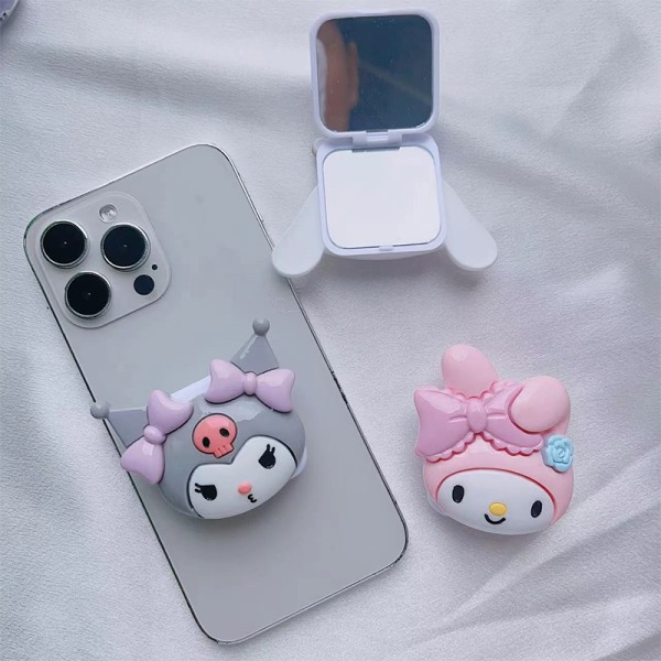 e Sanrio Melody Kuromi Cartoon Foldbar Spejl Telefonholder Til A3