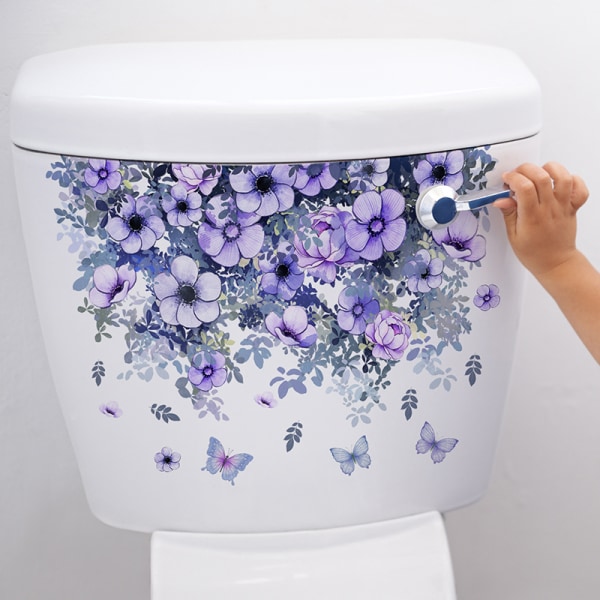 Vinranke Blomster Veggklistremerke Bad Toalett Dekor Stue Cab