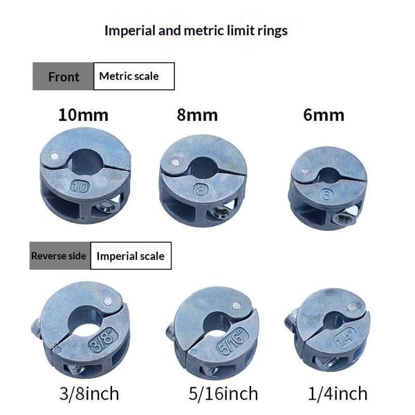 1 sett 6 mm 8 mm 10 mm borekrage i sinklegering