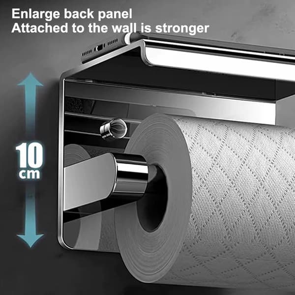 SUS 201/304 rustfrit stål badeværelse og køkken toiletpapirholder Silver B
