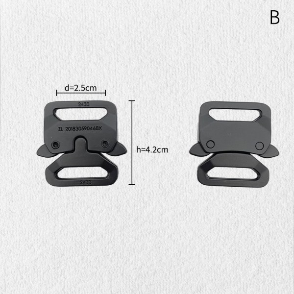 2 storlekar metallremsspännen för webbing DIY Bag Bagagekläder B