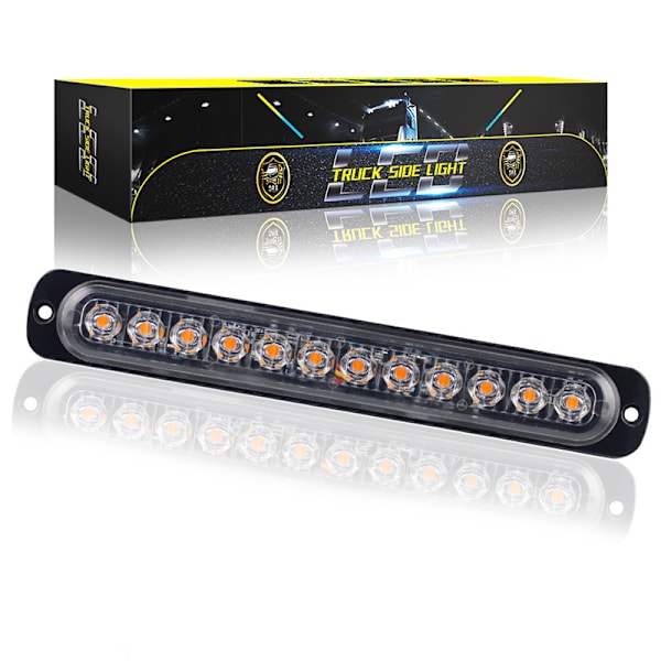 Stroboskop Strobe 12 LED Blitslys Auto 12-24V Nødlys A4