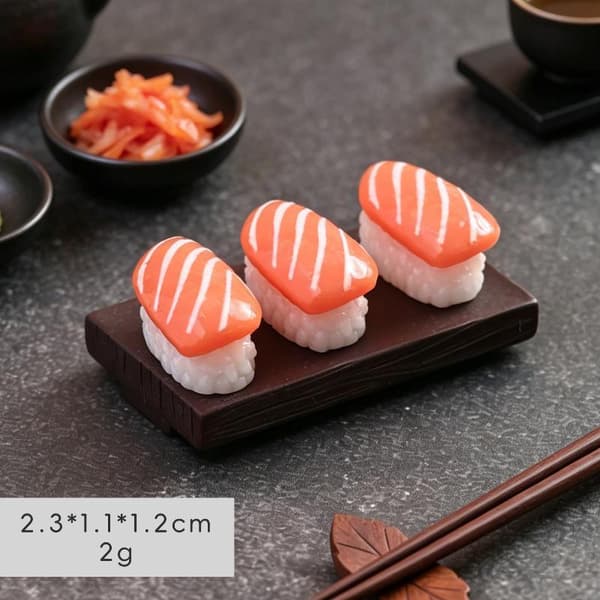 10 kpl Mini Sushi-malli Lohimäti Makea Katkarapu DIY Nukkekoti D A2