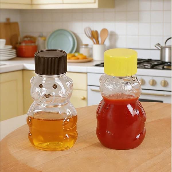 Mini bærbare sausflasker Ketchup Sennep Krydderdispenser Yellow