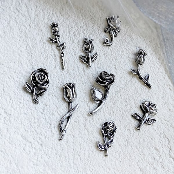 10 STK 3D Rose Nail Art Ornament Legering Nail Art Charms DIY Retro D