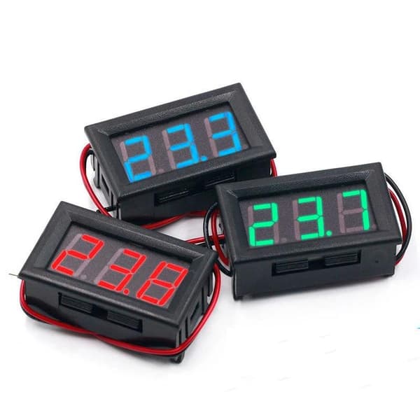 DC 4.5V-30V Vandtæt Digital Voltmeter Volt Spændingsmåler Tes red