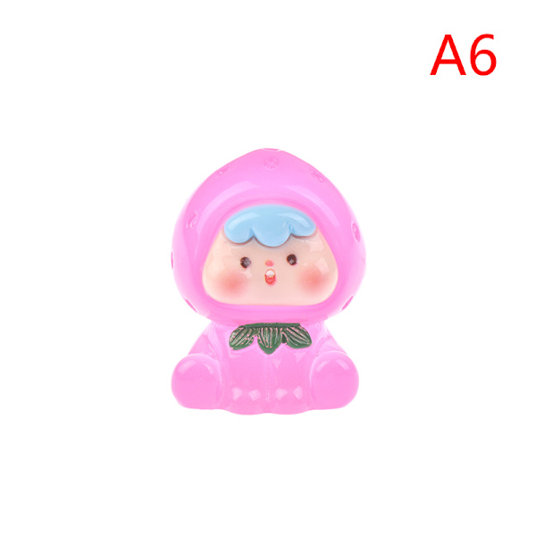 Hedelmäinen Yövaloinen Miniatyyrihahmo Resin Crafts DIY Auto Sisustus A6-noctilucous