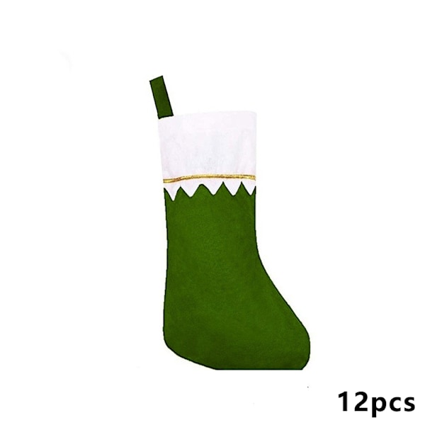 12 kpl Joulupukki Sukat Plush Riippuva Takka Joulukuusi Dec 3