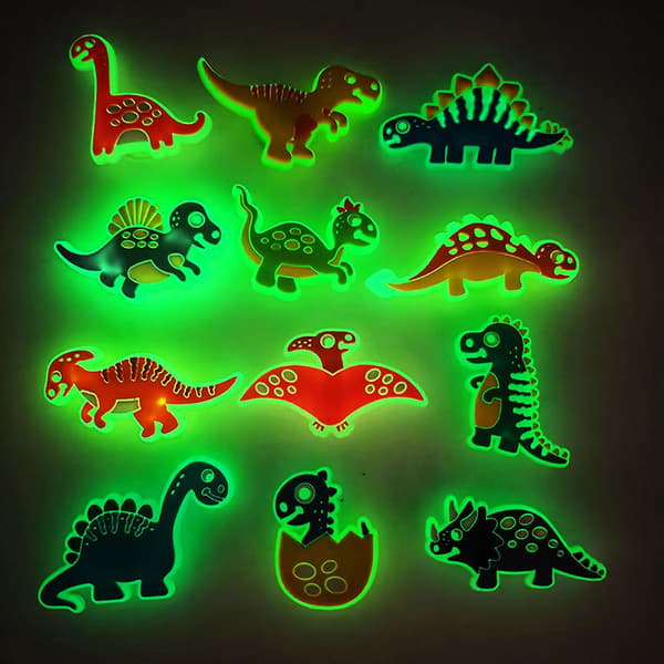 12st Luminous Shoe Charms PVC Nyhet Dekoration Present Shoe Ac