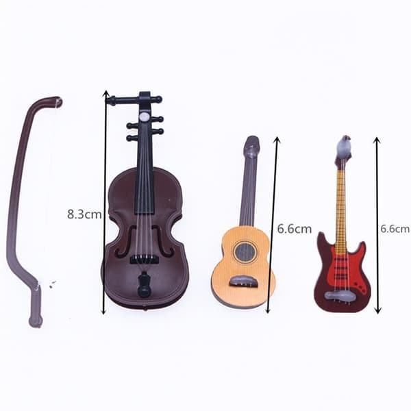 Mini musikinstrumentmodeller realistiske detaljer perfekte til gør-det-selv A2