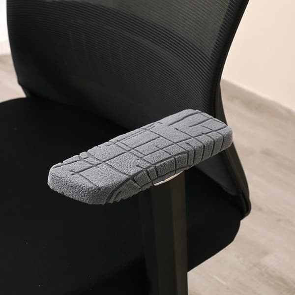 2 kpl työtuolin käsinojan suojukset pyörivän tuolin käsinojan suojus C Light Gray 2Pcs
