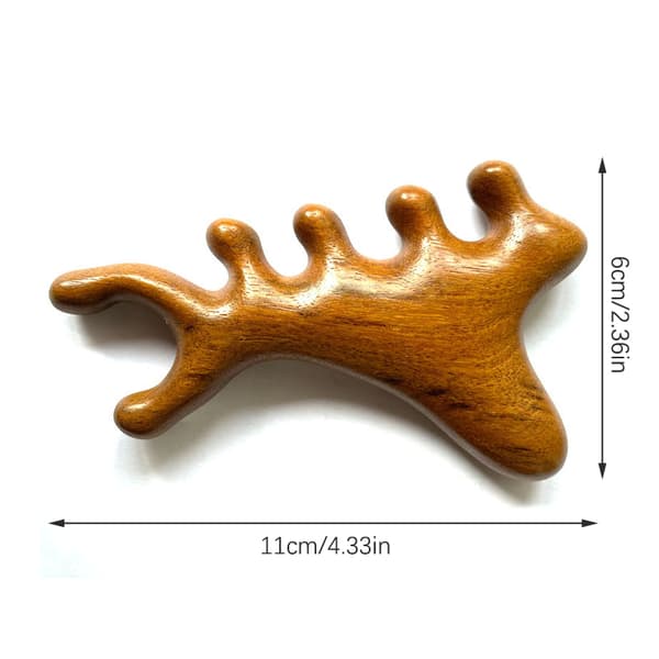 Bred Tand Träkam Trä Bred Tand Hårbottenmassagekam