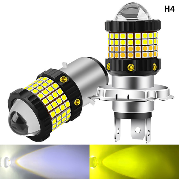 LED Motorcykelstrålkastare H4 H6 BA20D 12-80v Helljusmotor A2