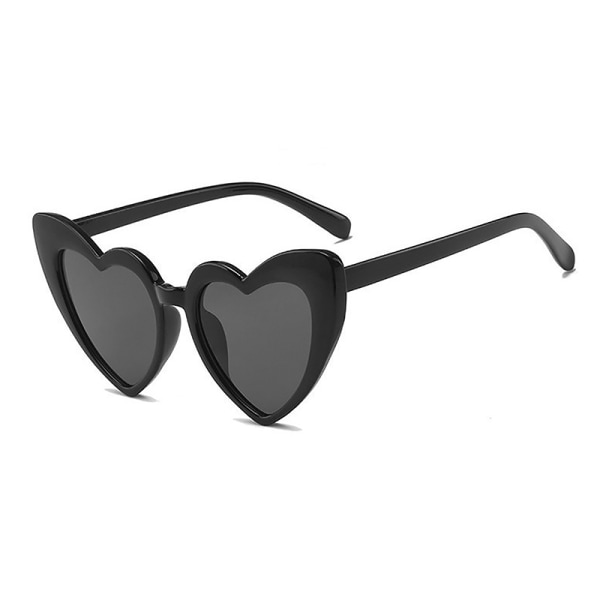 Nya Damer Sexiga Eye Love Heart Solglasögon Retro Big Frame Perso Black