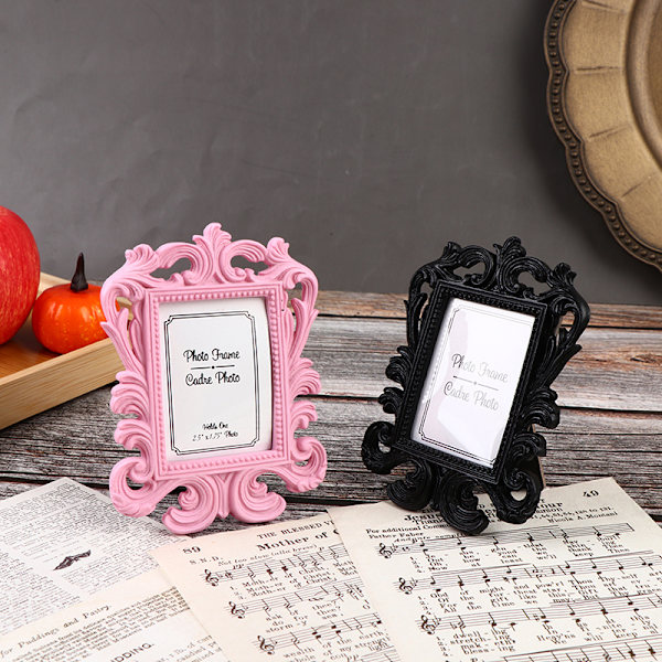 Häät valokuvakehys Retro valokuvakehys Picture Desktop Frame Pho Black