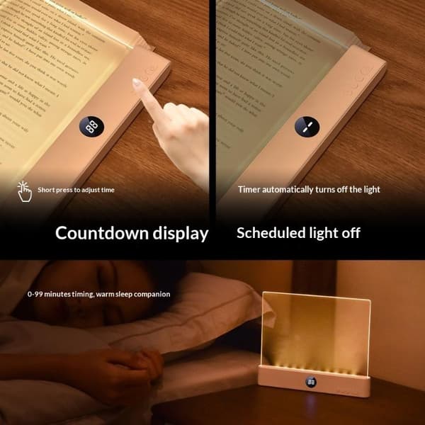 Leselampe Boklys Oppladbar Klar LED Flat Leselampe A3