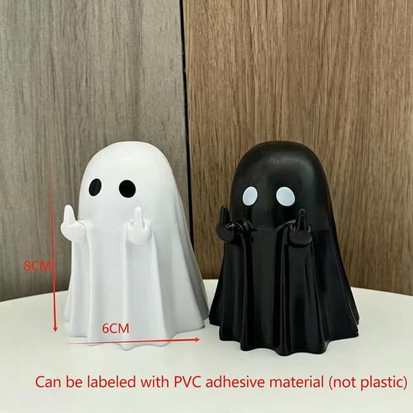 PVC Spøkelsespennholder Skummel Blyantholder Skrivebordsoppbevaring Ornament H A4