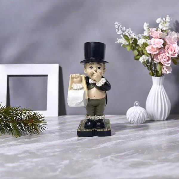 Humoristisk figur til tissueholder Black