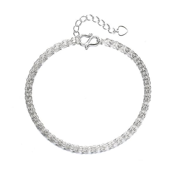 Kobber Tyk Kæde Armbånd Halskæde Luksus Mousserende Justerbar A3
