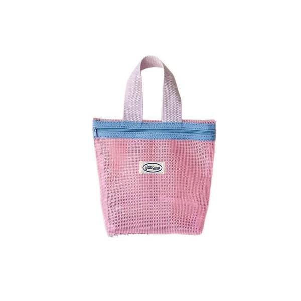 Ins Style Levende Lyse Farger Sommer Mesh Tote Bag Liten Kosmetikk A2
