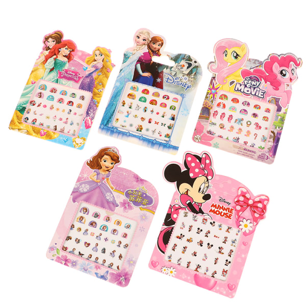 Frozen Princess Elsa Anna Makeup Nail Stickers Toy Snow Kids C 2#