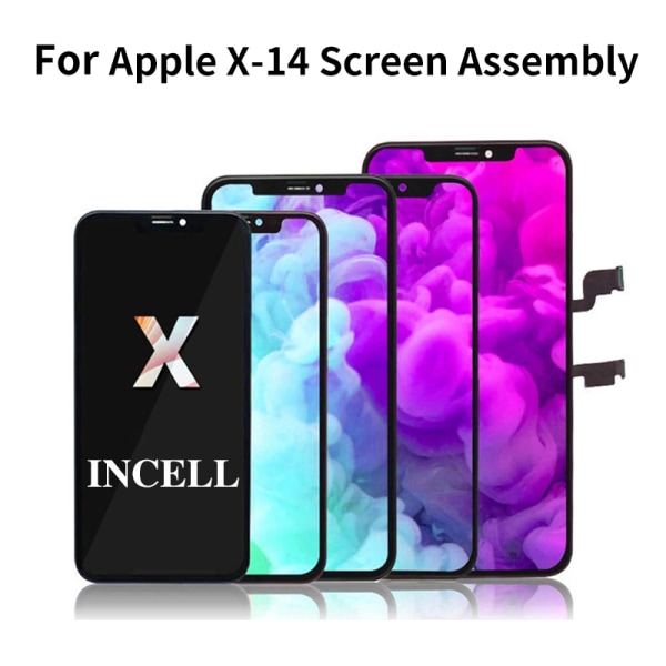 AAA+++kvalitetsskjerm for iPhone 11 12 13 14 LCD med 3D Touch X-incell