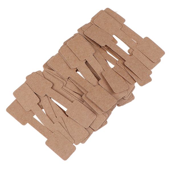 50/100 stk. firkantede blanke prisetiketter for halskjede, ring og smykker 50Pcs