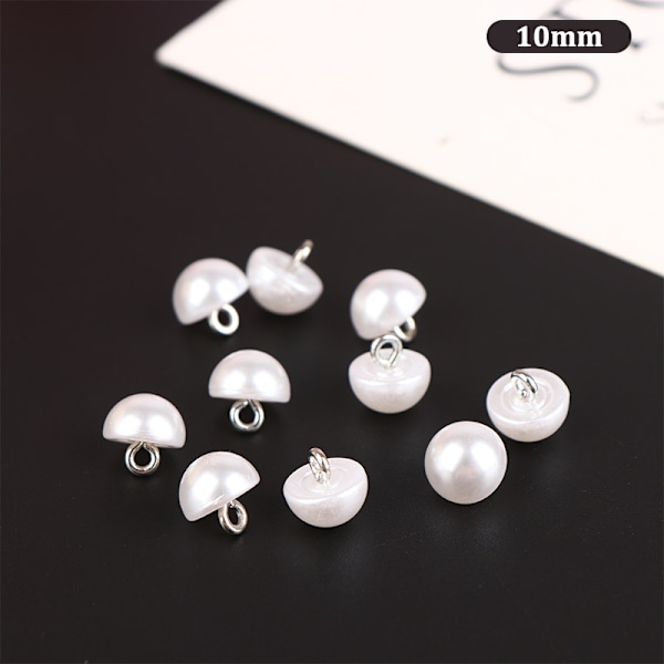 10 stk 10/12 mm soppskjorte halvsirkel Knapper Klær Dekora 10mm
